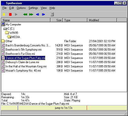 Blaiz Enterprises - Synthesiser Screenshot